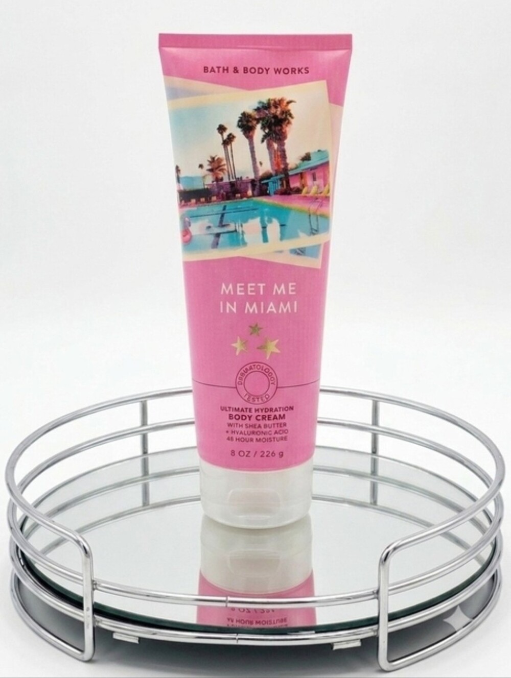 Bath & Body Works Meet Me in Miami Body Cream  Pink 10 Fl Oz